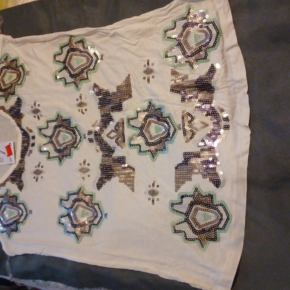 Women's Sequined Racerback Tank - Picture 2 of 6